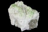 Green Augelite Crystals on Quartz - Peru #173378-1
